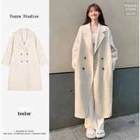 High end coat autumn winter 2023 woolen coat medium to long short Hepburn Korean style