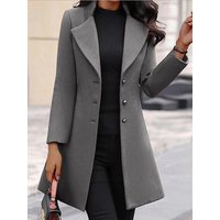 Autumn winter coats slim fitting mid length woolen coats