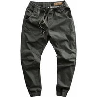 Men's Slim-Fit Cargo Jogger Pants - Stretchable Workwear Trousers With Adjustable Drawstring Waist & Tapered Cuffs