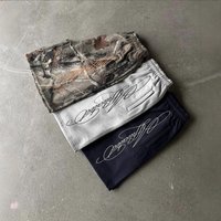 Clothing Indoorclo Washed Casual Shorts Trendy Pattern Loose Street Style Straight Pants Cross Border Factory Direct Sales