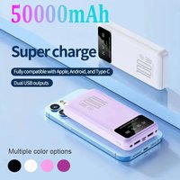 50000 MAh PowerBank High Capacity 100 W Fast Charging Portable Charger Emergency Battery Supply Powerbank
