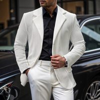 Blazer Jacket Slim Fit Casual Wedding Party Business Formal Coat Lightweight Polyester Breathable S