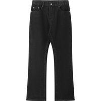 Clothing Bajia Washed Retro Distressed Bootcut Scimitar Slim Flared All Match Denim Pants