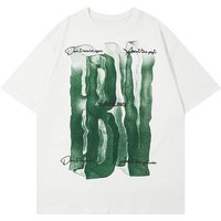 men's Clothing Tangmu Chaoren Summer New Hip-hop Trend Street Popular Letter Pattern Men's T-shirt