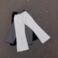 Men's & Women's Flared Casual Pants - Slim Fit Stretch Cotton Joggers With Dropped Hem For Everyday Wear