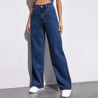 Clothing High Waist Wide Leg Jeans Summer Slim Floor Length Straight Versatile Retro Style Drape