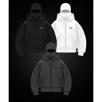 Clothing Velvet Double Hood Unique Design Hooded Sweatshirt Autumn Winter Same Style Loose Y2K Sweatshirt