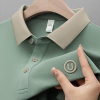 Clothing T Shirt Short Sleeved Casual Light Luxury Business Summer Lapel Embroidered Top Half Sleeved Dad Wear Trend