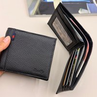 Genuine Leather Wallet Top Layer Cowhide Large Capacity Multiple Card Slots Luxury Cash Holder