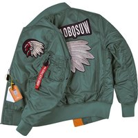 Men's Clothing Martin Trendy Brand Flight Cotton Coat Men's Winter Indian Head Embroidered Stand Collar Loose Baseball Jacket