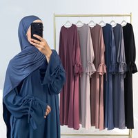 Eid Muslim Dress For Women Abaya Bow Jalabiya Ramadan Lace Up Vestidos Largos Islam Arab Long Robe Morocco Dubai Kaftan 2025