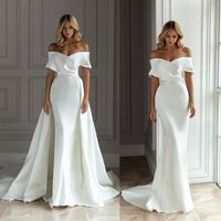 Women's Clothing fairy evening dress 2024 one shoulder slimming temperament slim sexy white tailed evening dress
