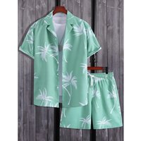 Hawaiian Shirt Summer Short Sleeve Casual Button Down Shirt Beach Vacation