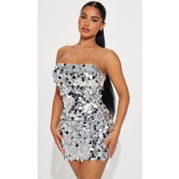 Women's Sleeveless Sequin Tube Top Sexy Off-Shoulder Dress Solid Color European And American Style Hot 2025 Fashion Hip Dress