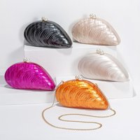 Single Shoulder Crossbody Bag Special Shaped Shell Acrylic Bag Fashion Wedding Dinner Clutch Bag