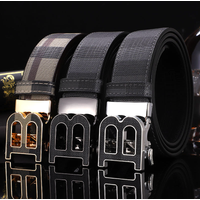 VOOTHOSTU High Quality Brand Designer Plaid Belts Male Automatic business belts Genuine Leather Belt Strap Jeans F0062