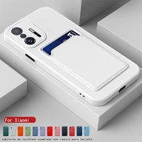 square card slot holder soft silicon back covers xiaomi mi 11t pro shockproof coque xiomi 11t