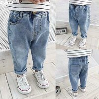 Children’s clothing, children’s pants, spring and autumn baby stretch jeans, boys, stylish, girls, versatile loose trousers, Korean style trendy