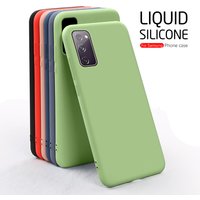 Liquid Silicone Case Samsung Galaxy S21 Ultra Plus fan edition Camera S21 S 21 Cover Coque