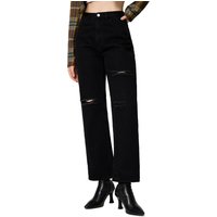 Clothing Jeans Ripped Washed Straight Jeans