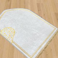 Vintage Middle Eastern Rug Minimalist Solid Carpet Velvet Trim & Fringe
