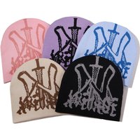 VOOTHOST Men Women Knitted Hat Beanies Goth Tooth Caps Y2k Streetwear Winter Fashion Pullover Vintage Warm Hip Hop Hats Unisex VB166