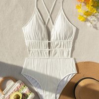 Clothing Swimsuit High End Deep V Sexy Backless Swimsuit Summer One Piece Swimsuit