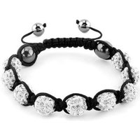 10mm 9 Beads Diamond Rhinestone Ball Woven Shamballa Bracelet Soft Clay