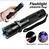 Rechargeable Police Stun Gun 1101: Aluminum Alloy Electric Shock Flashlight For Women's Personal Safety, Outdoor Adventures & Travel