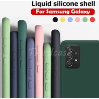 Liquid Silicone Case For Samsung A52S A72 A82 A41 A42 A12 Nacho Shockproof Cover Galaxy A13 A02S A03S A11 A22 A21S A31 A