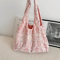 Lace Shoulder Bag Versatile Commuter Tote Bag Large Capacity Female Student Bag Multifunctional Bag