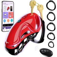 Best Seller APP Remote Control Male Chastity Cage 5 3 Rings Lightweight ABS Bondage Gear Sex Toys BDSM