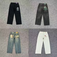 Cross border Foreign Trade Trendy Brand Derschutze Casual Trousers Blossom Embroidery Street Style Loose