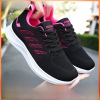 Shoes 2024 Leisure Soft Sole Sneakers Breathable Single Shoes Flying Mesh Shoes Wholesale Running Shoes
