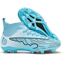 Large Size Football Shoes Men’s High Top Junior Student Game Training Shoes Artificial Turf Nails