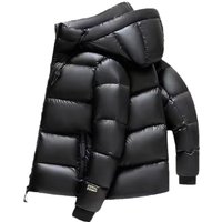 Foreign Trade Gold Short Cotton Jacket Thickened Hooded Fashionable High End Warm Suspender Winter Jacket