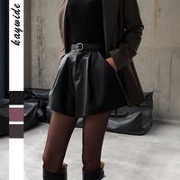 Pleated Mini Skirt – Versatile Solid High Waist Skirt 