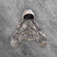 Camouflage Y2K Retro Hip Hop High Street American Loose Hoodie Couple Style Trendy Brand