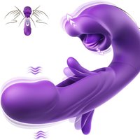 Female 7 Frequency Sucking And Triggering G Spot Masturbator 3 In 1 Mouth Slapping And Licking Tongue Vibrator