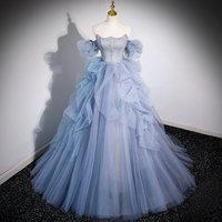  One Shoulder Evening Dress Sexy Gauze Gown Piano Performances Weddings & Coming Age Ceremonies