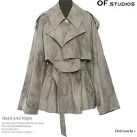 Camouflage Printing Ink Sense Printed Jacket Windbreaker + Skirt Casual Suit 1771