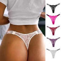 Rhinestone Sexy Lace Ultra thin Spicy Perspective Thong Pure Cotton Range