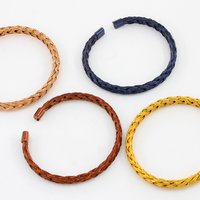 Men And Women’s Jewelry Simple And Versatile Stainless Steel Braid Wire Open Bracelet Braided Mesh Bracelet Titanium Steel Jewelry