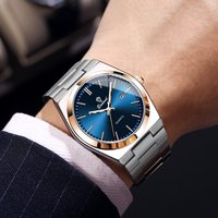 Ultra Thin Stainless Steel Waterproof Quartz Watch Luminous Hands Date Display Elegant Business Style Luminous Quartz Watch Gift