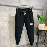 ins trendy knitted casual pants fashion drawstring harem pants slim fit sports pants