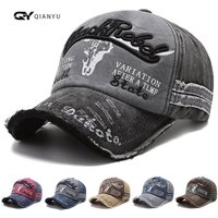 Hats Baseball Cap Washed Denim Peaked Cap Letter Three Dimensional Embroidery Outdoor Leisure All Match