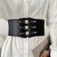 Unisex Waist women's decoration with skirt wearing a fashionable coat shirt simple waist accessories elastic wide belt.