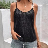 Clothing sequined camisole female sexy bottoming shirt outer top banquet annual meeting suit inner wear