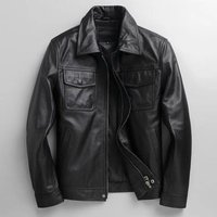  Distressed Leather Jacket – Vintage Bomber Style Slim Fit & Lightweight
