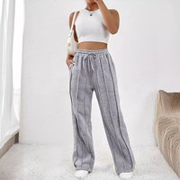 Clothing 2024 casual fashion sweatpants drawstring vertical stripes straight sweatpants